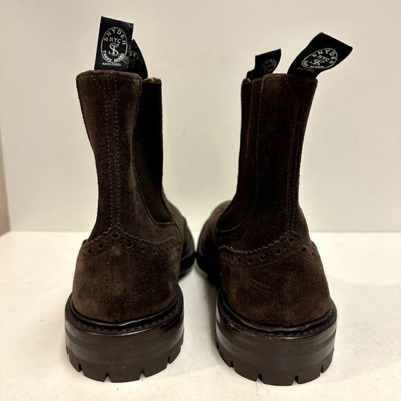 NWOT Todd Snyder x Tricker's Henry Wing Cap Chelsea Suede Boot Mens UK 7/ US 8.5 - Picture 5 of 12